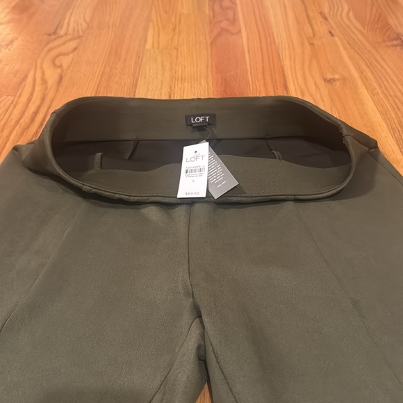 LOFT Faux Suede Ankle Pants - Picture 6 of 9